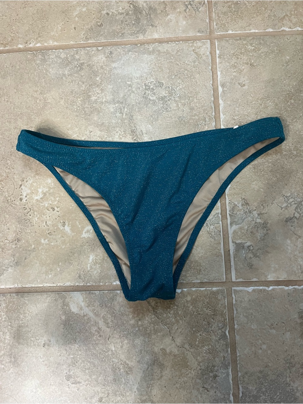 Shade & Shore Teal Shimmer Bikini Bottom
